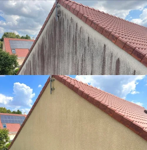 Pignon en enduit nettoyé